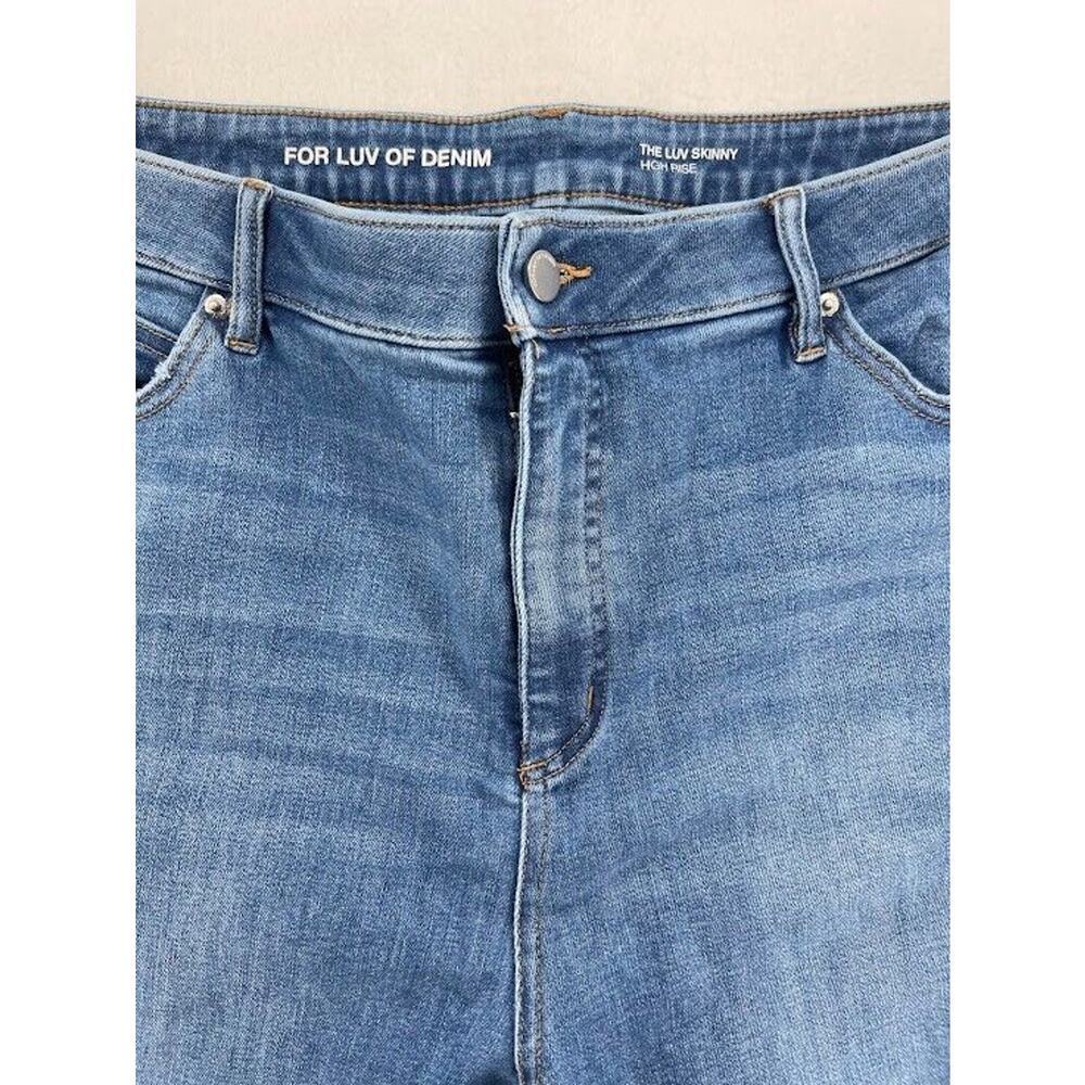 For Luv of Denim Womens Plus Size 20 Jeans Skinny High Rise Distressed - Picture 5 of 8